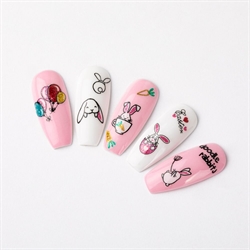 Påske klistermærker med glimmer, selvklæbende og ultratynde, 1047D, GNB