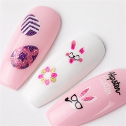 Påske klistermærker med glimmer, selvklæbende og ultratynde, 1103D, GNB