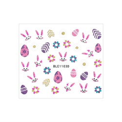Påske klistermærker med glimmer, selvklæbende og ultratynde, 1103D, GNB