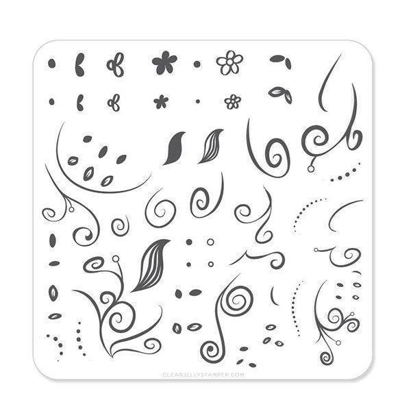 Floral Swirl #1 (CjS-13) - Stampingplade
