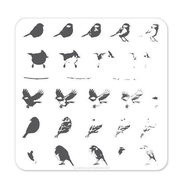 Itty Bitty Birds (CjS-30) - Stampingplade