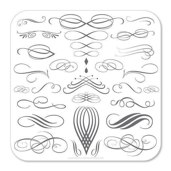 Victorian Flourish (CjS-44) - Stampingplade, Clear Jelly Stamper