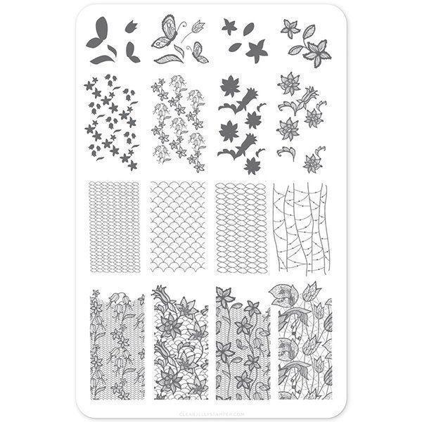 15: Feeling Lacy - (CjS-51) Stampingplade, Clear Jelly Stamper