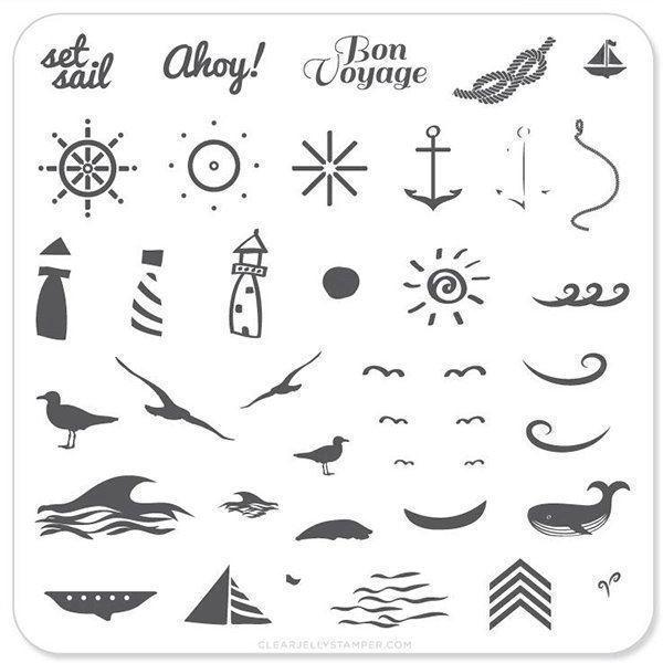 By the Sea (CjS-6), Clear Jelly Stamper, stampingplade