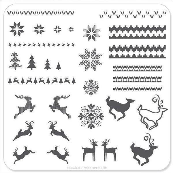 Christmas Sweater (CjSC-02), Clear Jelly Stamper, stampingplade