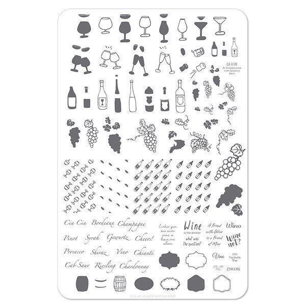 A Friend With Wine (CjS LC-20) Stampingplade, Clear Jelly Stamper