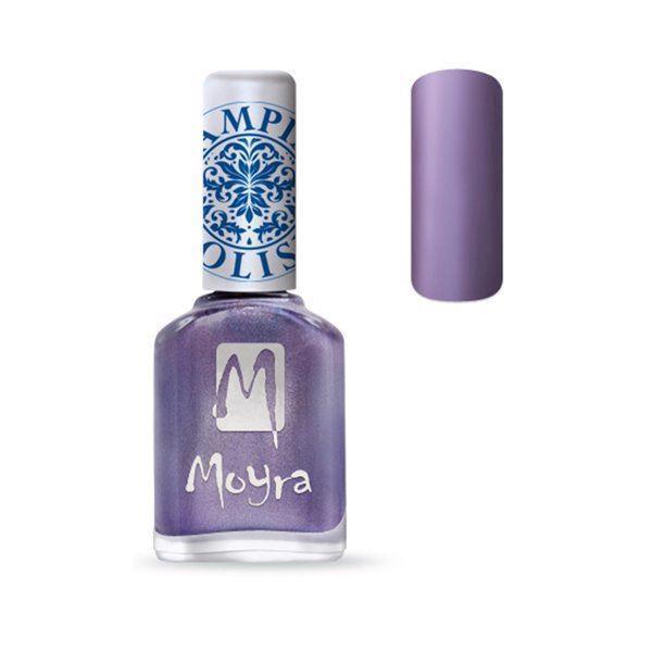 Metallisk lilla Moyra Stamping nail polish
