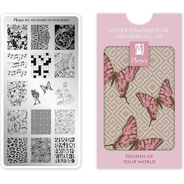 Se Sounds of your world MINI Stamping Plade NO. 108, Moyra hos Nicehands.dk