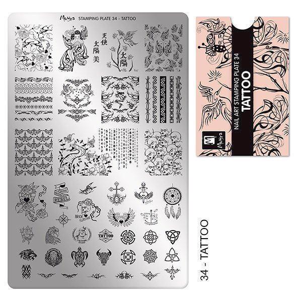 Tattoo Stamping Plate NO. 34 Moyra