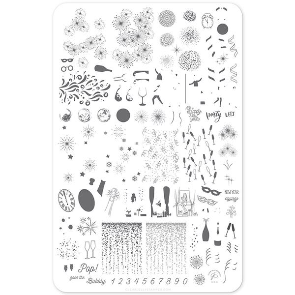 Pop the Bubbly(CjSH-48) - Stampingplade, Clear Jelly Stamper