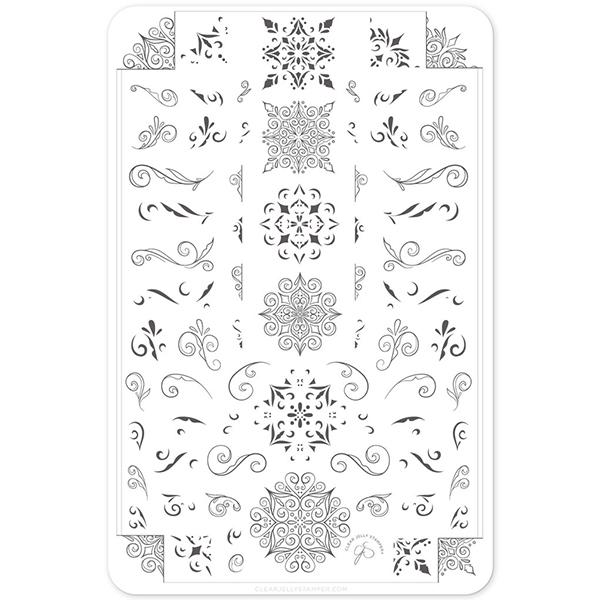 Put a Lil Swirl on it. Part two (CjS-134) Stampingplade, Clear Jelly Stamper
