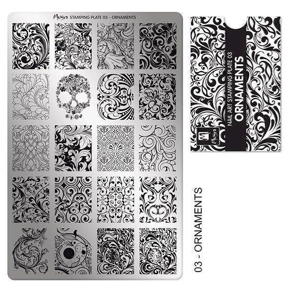 Billede af Ornaments Stamping Plade NO. 03, Moyra