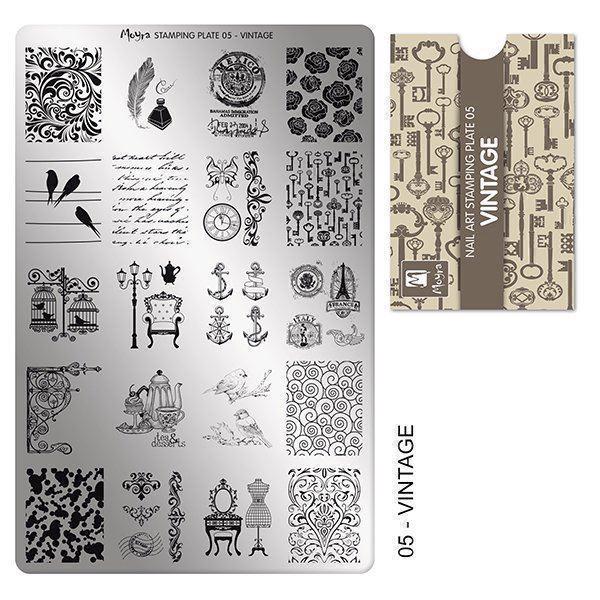 Billede af Vintage Stamping Plade NO. 05, Moyra