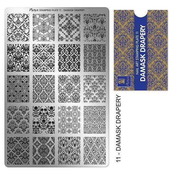 Damask Drapery Stamping Plade NO. 11, Moyra