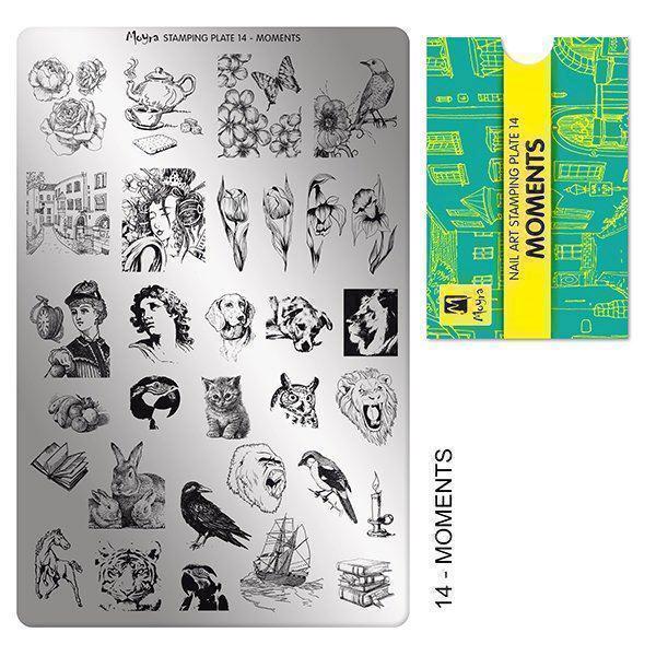 Se Moments Stamping Plade NO. 14, Moyra hos Nicehands.dk
