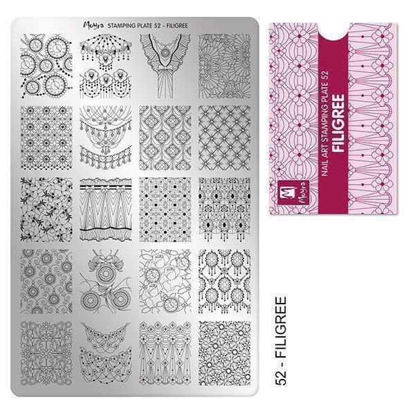 Billede af Filigree Stamping Plade NO. 52, Moyra