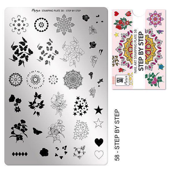 Billede af Step by step Stamping Plade NO. 58, Moyra