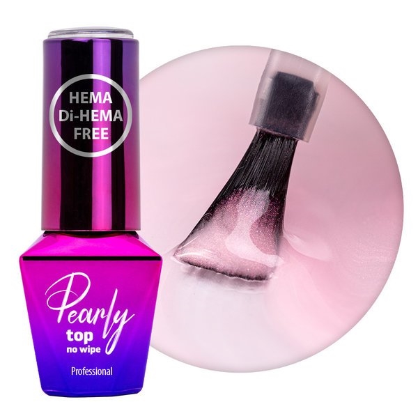 Billede af Daisy Pink, Gelpolish Topcoat med Perlemor effekt, Molly Lac