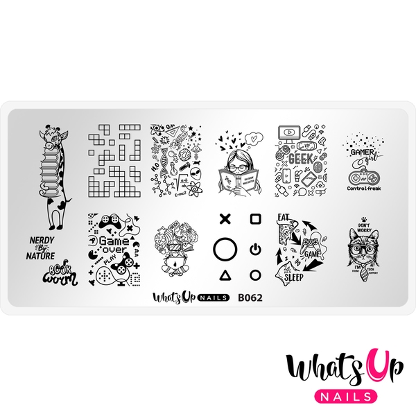 B062 Never Lose Control, stampingplade, Whats up Nails