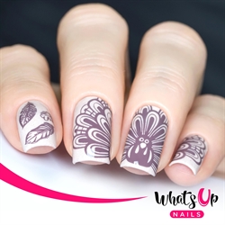 A011 Leaves Are Fall-ing, stampingplade, Whats up Nails