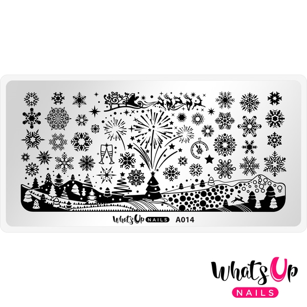 A014 Holiday Snowfall Stamping Plate