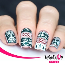 B003 Sweater Weather, stampingplade, Whats up Nails