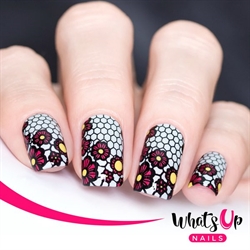 B004 Seductive Lace, stampingplade, Whats up Nails