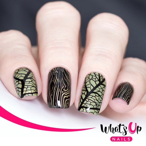 B010 Texture Me Nature, stampingplade, Whats up Nails