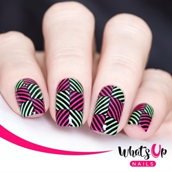 B016 Hypnotic Illusions, stampingplade, Whats up Nails