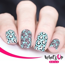 B022 Winter Time, stampingplade, Whats up Nails