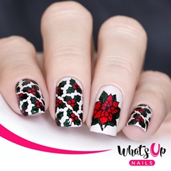 B034 Deck the Nails, stampingplade, Whats up Nails
