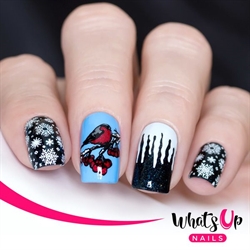 B035 Icy Wonderland, stampingplade, Whats up Nails