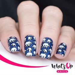 B035 Icy Wonderland, stampingplade, Whats up Nails