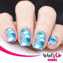 B042 Head in the Clouds, stampingplade, Whats up Nails