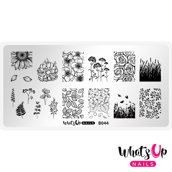 B044 From Ground Comes Life, stampingplade, Whats up Nails