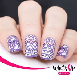 B045 Sprung On Spring, stampingplade, Whats up Nails