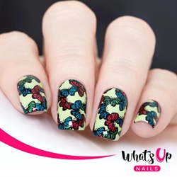B045 Sprung On Spring, stampingplade, Whats up Nails