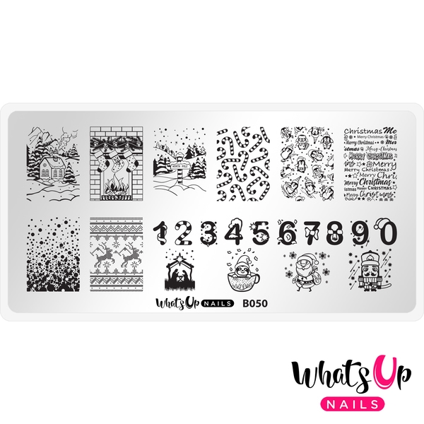 B050 Count On Me, stampingplade, Whats up Nails