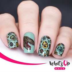 B055 Stampasaurus, stampingplade, Whats up Nails