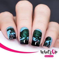B055 Stampasaurus, stampingplade, Whats up Nails