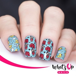 B057 The Gift of Life, stampingplade, Whats up Nails