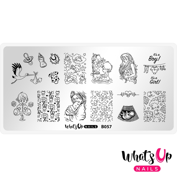 B057 The Gift of Life, stampingplade, Whats up Nails