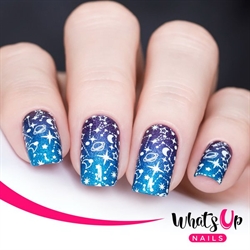 B058 nailsandtowel, stampingplade, Whats up Nails