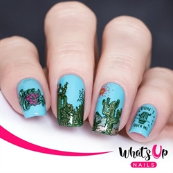 B060 Deserted Succulent, stampingplade, Whats up Nails