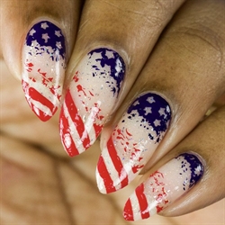 B066 Slice of Americana, stampingplade, Whats up Nails