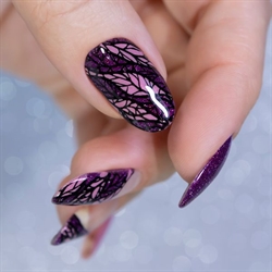 B069 Texture Therapy, stampingplade, Whats up Nails