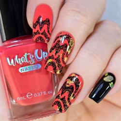 B069 Texture Therapy, stampingplade, Whats up Nails