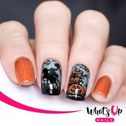 B072 No Clowning Around, stampingplade, Whats up Nails