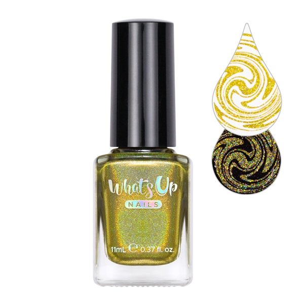 Baby Karats Stamping Polish, Holo Guld, stamping neglelak, Whats Up Nails