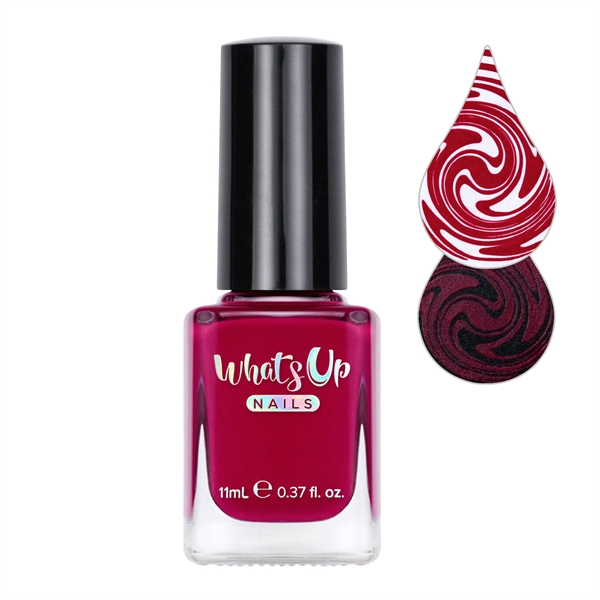 Box of Whine, Rød stamping neglelak, Whats Up Nails